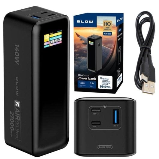 Banco de energía Blow Air99.9 27000 mAh 140 W LCD USB-C Universal