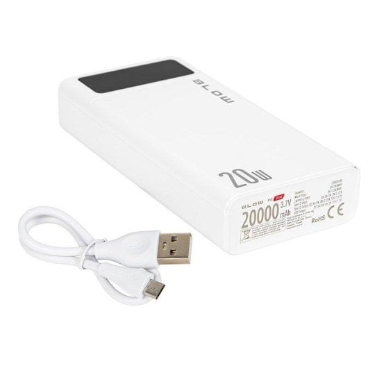 Powerbank Blow PB20E 20000mAh Weiß 20W QC+PD Lightning Anschluss