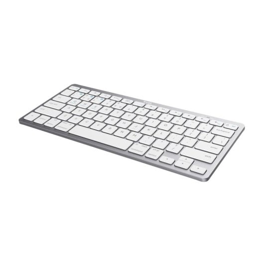Clavier Trust 24651 compact sans fil Bluetooth switches ciseaux QWERTY US argent