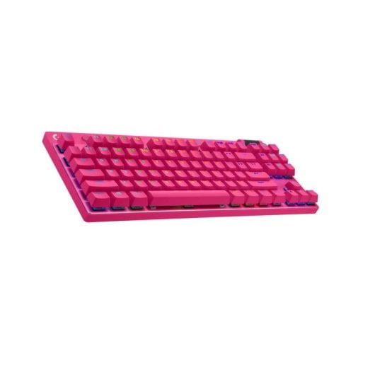Teclado Logitech G PRO X TKL mécanique Layout US RGB sans fil rose