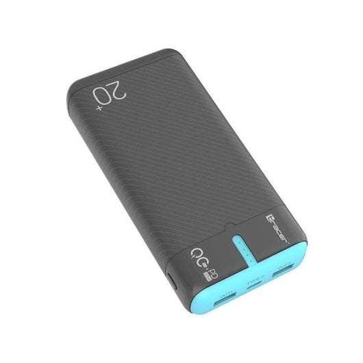 Powerbank Trackimo 20000 mAh Quick Charge Universal 3 Puertos Azul Naranja
