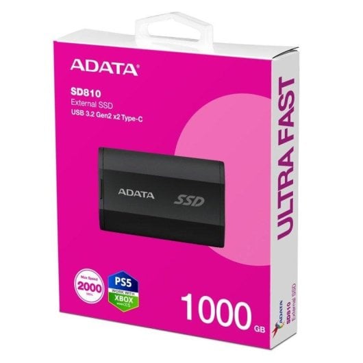 Disque Dur Adata SD810 1TB SSD USB 3.2 Gen 2x2 2000 Mo/s IP68 Aluminium