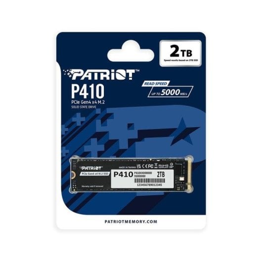 Disque Dur Patriot Viper P410 2TB M.2 NVMe PCIe Gen4x4 5000Mo/s