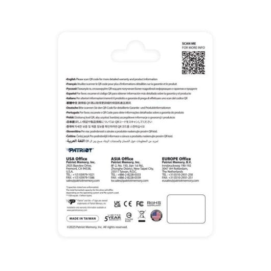 Disque Dur Patriot Viper P410 2TB M.2 NVMe PCIe Gen4x4 5000Mo/s