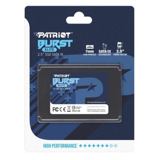 Disque Dur Patriot Burst Elite 480GB SSD 2.5" 6 Gbit/s Haute Fiabilité