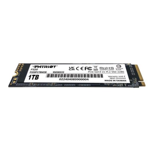 Disque Dur Patriot Viper P320 512GB M.2 NVMe 3000Mo/s Endurance TBW 240