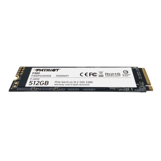 Disque SSD Patriot P300P512GM28 512GB M.2 PCIe NVMe 1700Mo/s