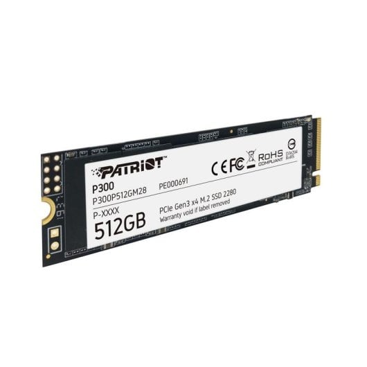 Disque SSD Patriot P300P512GM28 512GB M.2 PCIe NVMe 1700Mo/s
