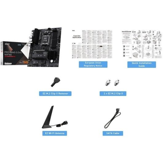 Carte mère MSI PRO B840-S EVO WIFI6E AMD B840 Socket AM5 DDR5 ATX WiFi 6E 2.5GbE M.2