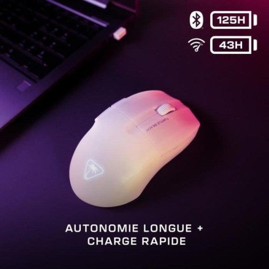 Ratón Turtle Beach Pure Air Inalámbrico RF Bluetooth 26000 DPI Bianco RGB Ultralight