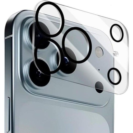 Protector cámara Cool iPhone 17 Pro / 18 Pro cristal templado 9H transparente