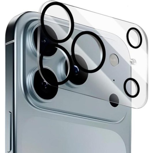 Protector cámara Cool iPhone 17 Pro / 18 Pro cristal templado 9H transparente