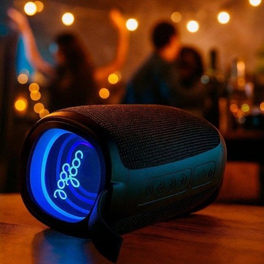 Altoparlanti Cool portatile Bluetooth 16W con LED RGB, microfono e lettore SD/USB