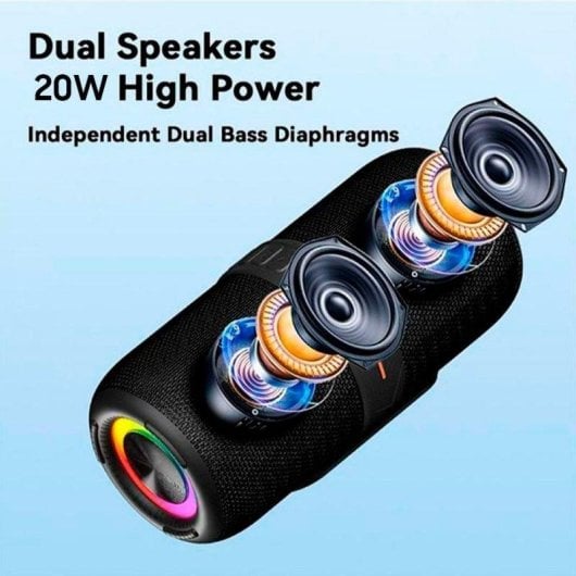 Altavoces Cool Portátiles Bluetooth 20W con lector MicroSD, USB y luces LED RGB