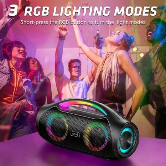 Altavoces Cool Portátil Bluetooth 30W con lector USB, SD y luces LED RGB