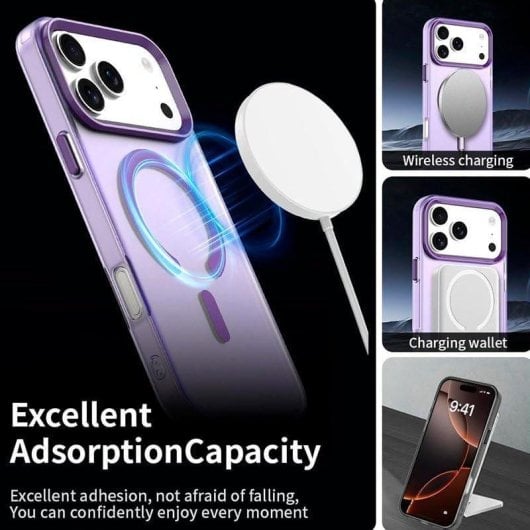 Handyhülle Cool Magnetisch Silikon Violett Stoßfest für iPhone Air