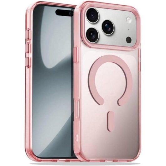Cool Colorful magnetische siliconen roze hoes voor iPhone 17 Pro Max / 18 Pro Max