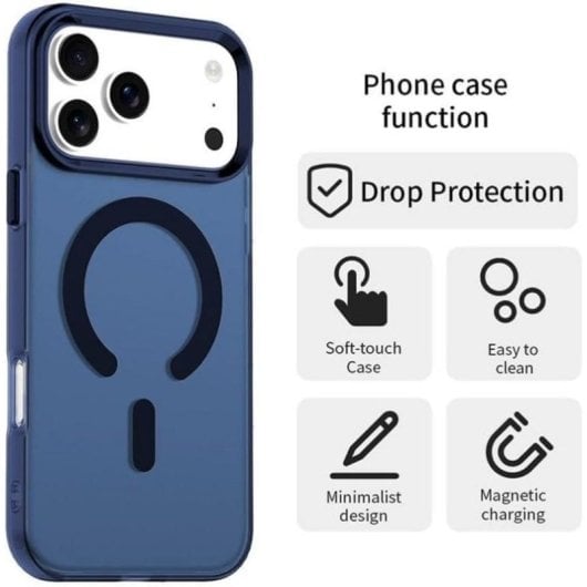 Handyhülle Cool Magnetisch Colorful Marine Silikon Blau MagSafe Qi für iPhone 17 Pro Max