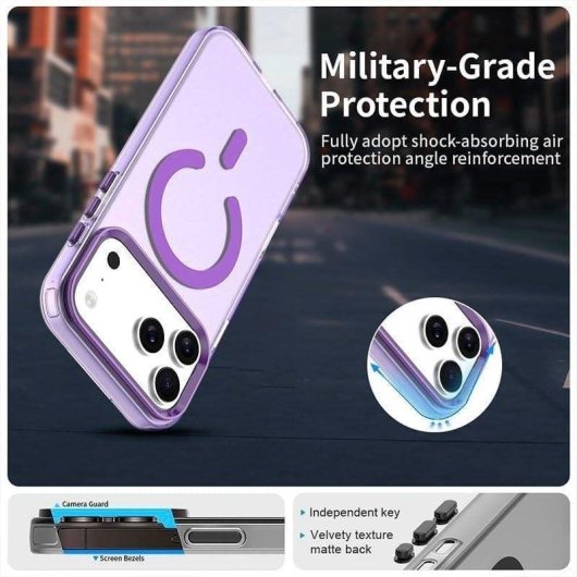 Funda para móvil Cool Colorful magnética violeta para iPhone 17 Pro / 18 Pro