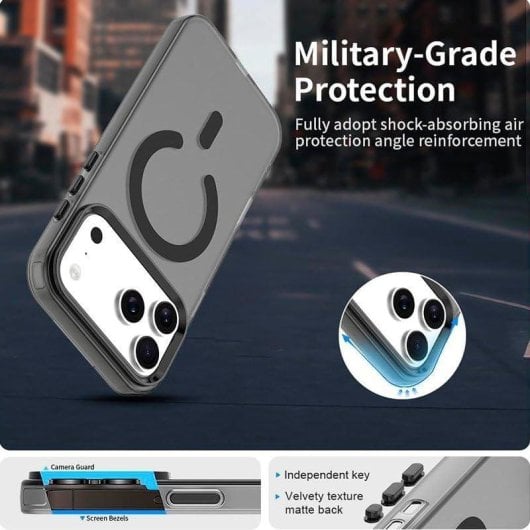 Handyhülle Cool Magnetisch Stoßfest Schwarz MagSafe-kompatibel für iPhone 17 Pro MAX