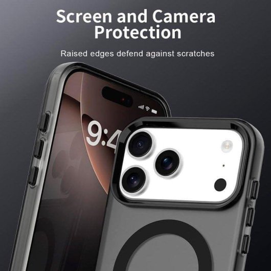 Coque Cool magnétique en silicone noire pour iPhone 17 Pro Max / 18 Pro Max