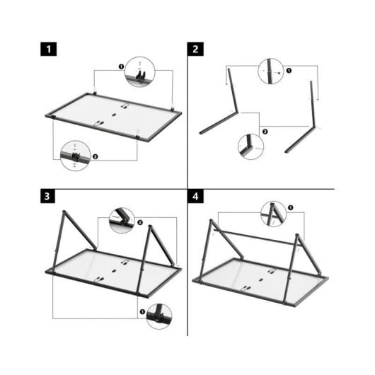 Support solaire EcoFlow EFA DJUST pour panneau rigide 400W réglable de 20° à 75° sol ou mural structure renforcée