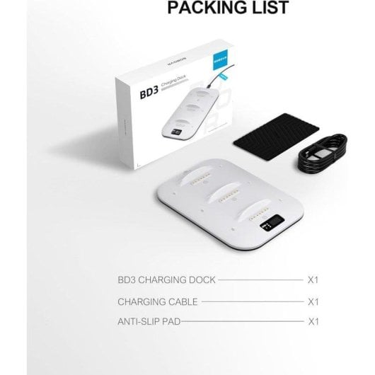 Station de charge BOBOVR B100 BD3 3 ports 30 W affichage digital