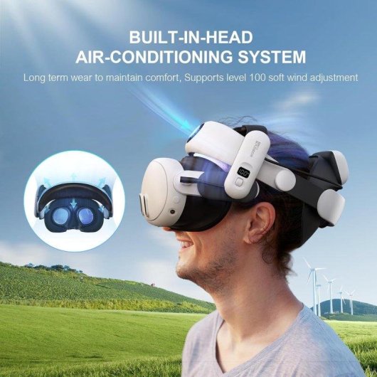 Correa para Headset BOBOVR S3 Pro Meta Quest 3 Refrigerada 10000mAh