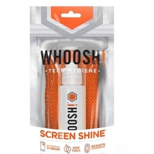 Kit de limpieza Whoosh! Go 30 ml con paño microfibra PROTX2 naranja