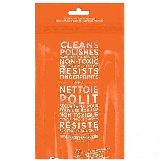 Kit de limpieza Whoosh! Go 30 ml con paño microfibra PROTX2 naranja