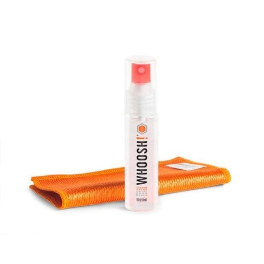 Kit de limpieza Whoosh! Go 30 ml con paño microfibra PROTX2 naranja