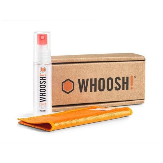Kit de limpieza Whoosh! Go 30 ml con paño microfibra PROTX2 naranja