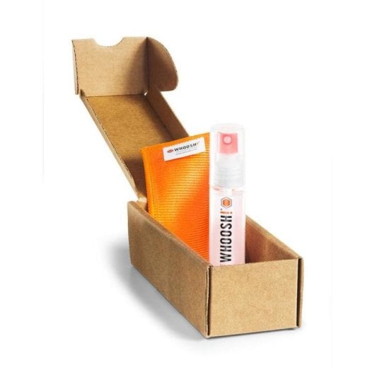 Kit de limpieza Whoosh! Go 30 ml con paño microfibra PROTX2 naranja