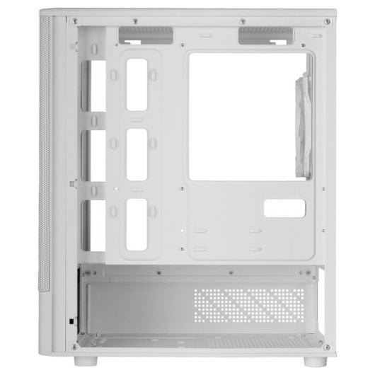 Boîtier gaming Mars Gaming McOnyx MicroATX, grille métallique, 3 ventilateurs ARGB, double chambre, blanc