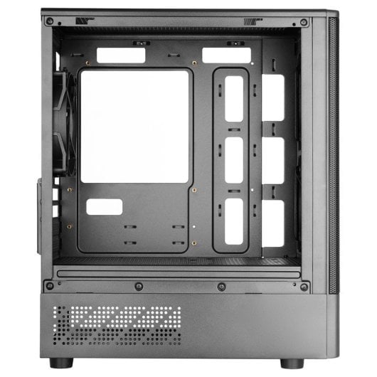 Boîtier gaming Mars Gaming McOnyx MicroATX, grille métallique, 3 ventilateurs ARGB, double chambre, noir