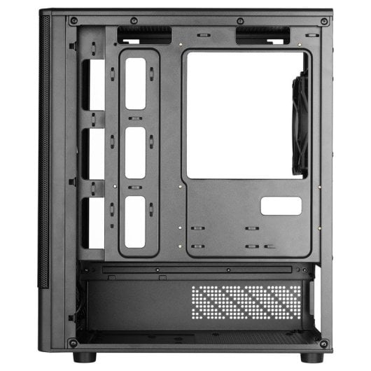 Boîtier gaming Mars Gaming McOnyx MicroATX, grille métallique, 3 ventilateurs ARGB, double chambre, noir