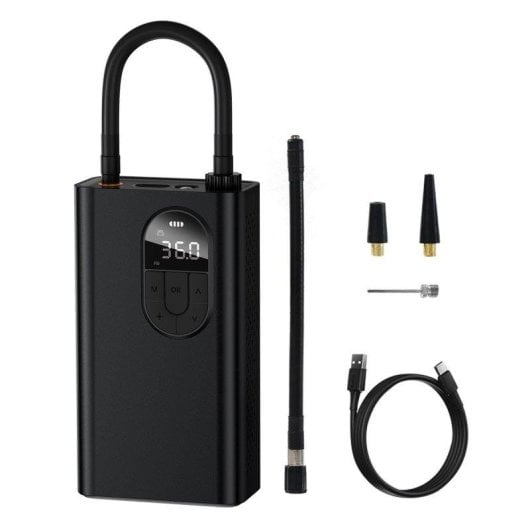 Compresor Baseus Energy Source bomba inflado automática 2500 mAh LED negro