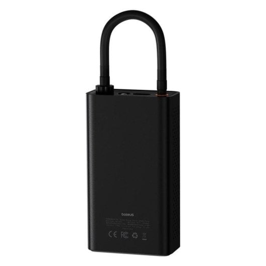 Compresor Baseus Energy Source bomba inflado automática 2500 mAh LED negro