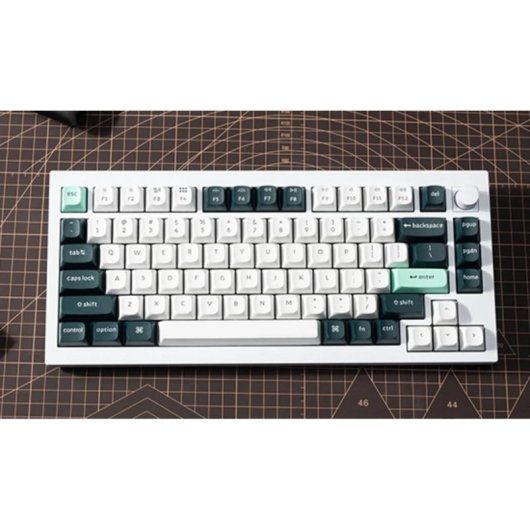 Teclado Keychron Q1 HE mecânico Layout US branco RGB hot-swap sem fio
