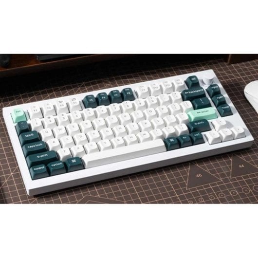 Teclado Keychron Q1 HE mecânico Layout US branco RGB hot-swap sem fio