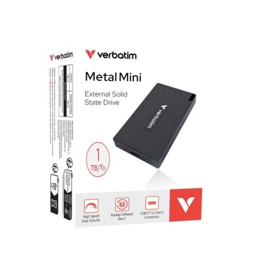 Disco Duro Verbatim 32031 1TB SSD USB-C 2000MB/s Metal M.2 Compacto