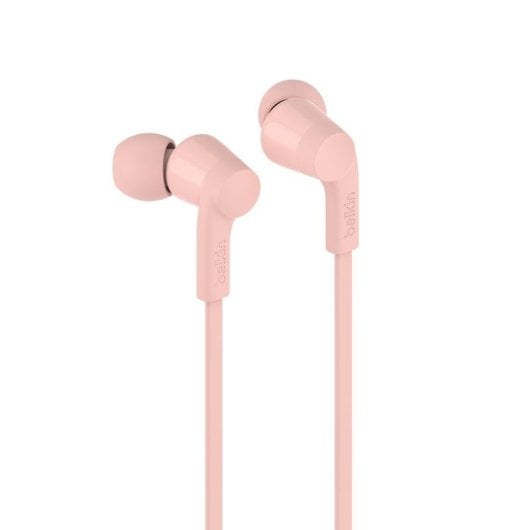 Écouteurs Belkin SoundForm filaires USB-C pour musique et quotidien, roses