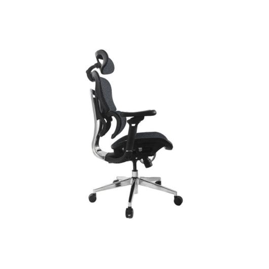 Chaise de bureau Equip 651052 ergonomique, maille noire, accoudoirs 3D