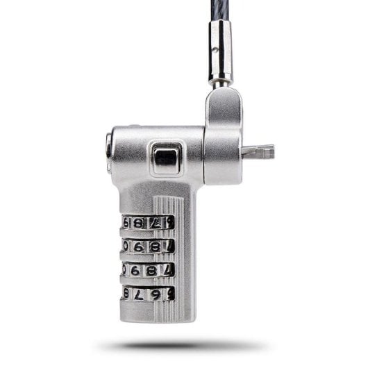 Cabo Antifurto StarTech Universal para Portátil 2m Combinação Serializada Preto Prata