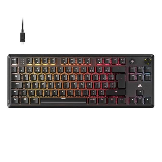 Teclado Corsair K70 Core TKL mecánico Layout FR RGB retroiluminado