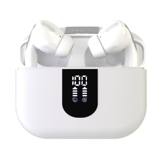 Auriculares iggual True Sound draadloos Bluetooth TWS met ruisfilter, microfoon en IP44 wit