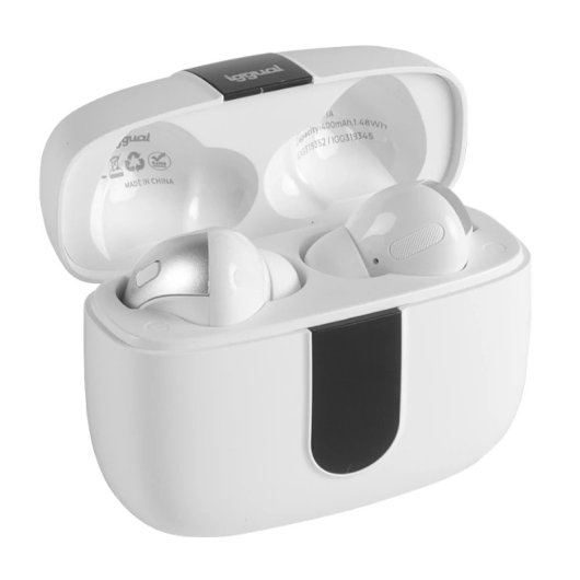 Auriculares iggual True Sound draadloos Bluetooth TWS met ruisfilter, microfoon en IP44 wit