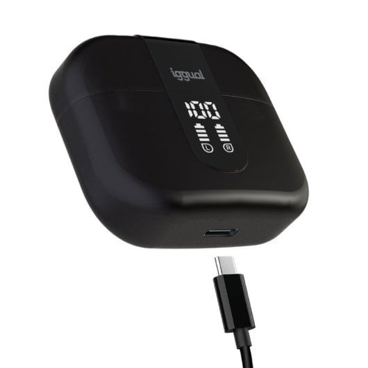 Auriculares iggual True Sound In-Ear Inalámbricos Bluetooth TWS llamadas música IP44 Negro