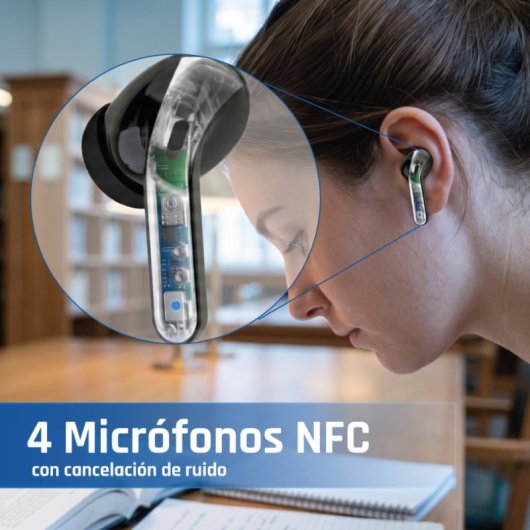 Auriculares iggual True Sound In-Ear Inalámbricos Bluetooth TWS llamadas música IP44 Negro