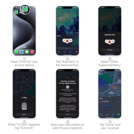 Sac à dos Ulanzi AB01 38L ergonomique U-Tag Filet Waterproof